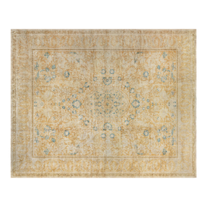 Authentic 19th Century Indian Beige Wool Rug
