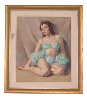Philippe De Rougemont, Woman Portrait, 1950s, Oil on Canvas