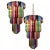 Italian Multicolored Quadriedri Chandeliers, Murano, Set of 2 For Sale - Image 18 of 18