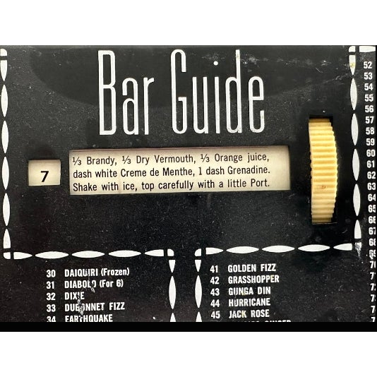 Plastic Vintage MCM Bar Guide Cocktail Recipe "Rolodex" For Sale - Image 7 of 8