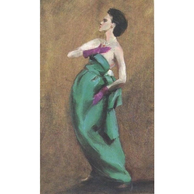 Contemporary 1981 Rare French Givenchy Couture Fashion, Bulgari Jewelry Print, Matted For Sale - Image 3 of 5