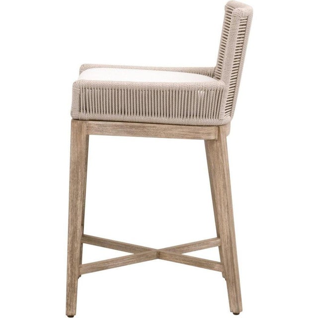 Transitional Essentials For Living Overlay Fabric Counter Stool For Sale - Image 3 of 7