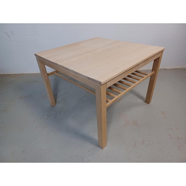 Danish Handcrafted Coffee Table in Beech by Haslev, 2001 For Sale - Image 6 of 11