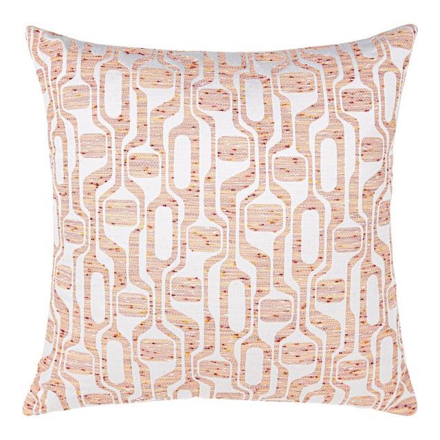 The House Of Scalamandré Telly Square Pillow In Peachmelba For Sale