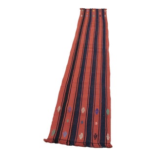1960s Traditional Red Striped Kilim Runner Rug For Sale
