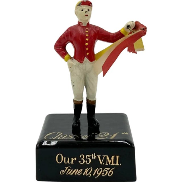 Vintage the 21 Club Nyc Vmi Alumni Equestrian Jockey Paperweight For Sale - Image 12 of 12