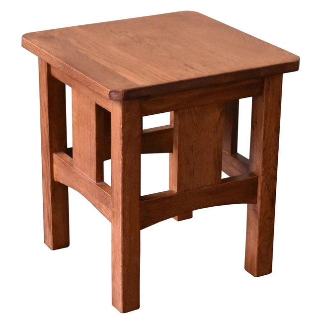 Mission Mission Oak Slat End Table - Michael's Cherry (Mc1) For Sale - Image 3 of 6