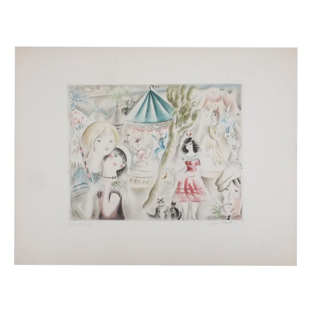 Mily Possoz, The Funfair, Original Signed Engraving For Sale