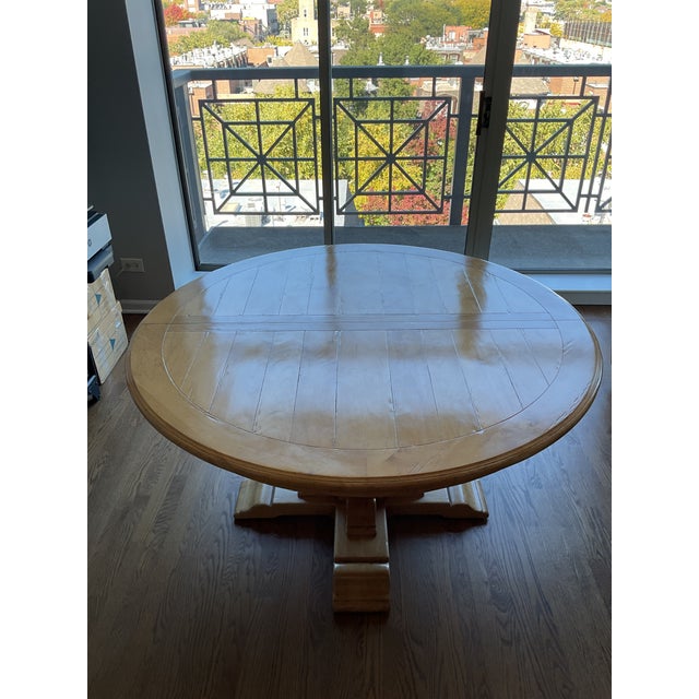 1990s Late 20th Century English Pedestal Dining Table For Sale - Image 5 of 6