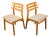 Mid Century Danish Modern Dining Chairs Pair Poul Volther Ladder Back Beech Two For Sale