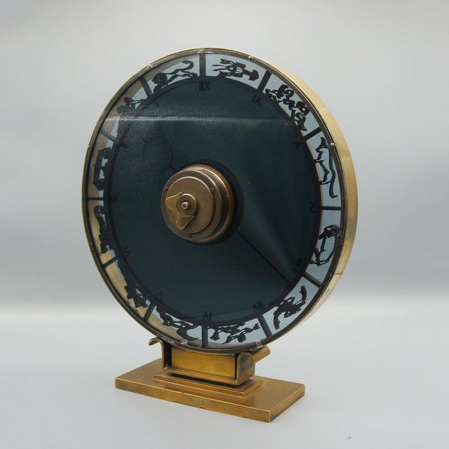 Art Deco Zodiac Clock by Heinrich Möller for Kienzle, 1920s For Sale - Image 4 of 7