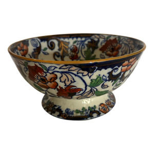 Late 19th Century English Iron Stone Imari Style Footed Bowl
