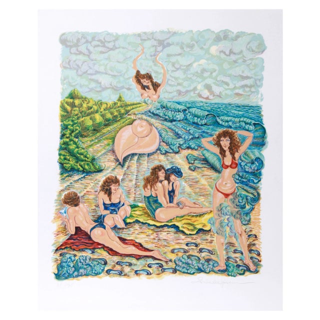 Rochelle Steiner Lithograph - Painting with Sand For Sale