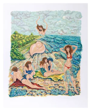 Rochelle Steiner Lithograph - Painting with Sand