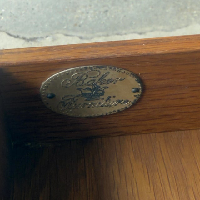 Vintage Baker Furniture Walnut Side Table For Sale - Image 12 of 12