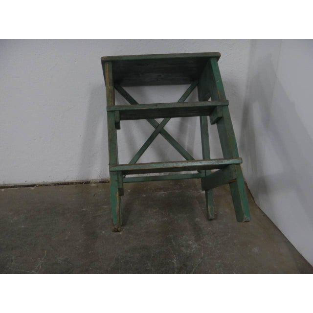 Wood Vintage Stool Ladder in Fir Wood, 1960s For Sale - Image 7 of 10