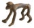 Vintage African Dark Bronze Smooth Backed Monkey With Banana For Sale