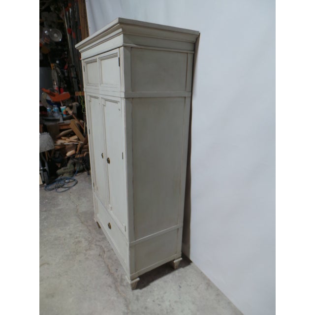 1950s Gustavian Style 2 Door Wardrobe For Sale - Image 5 of 14