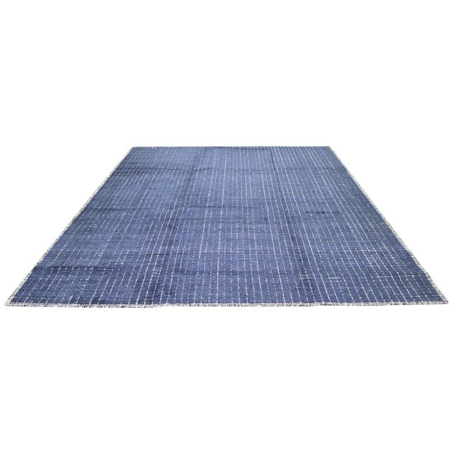 New Moroccan Modern Hand Knotted Wool Rug, 9'3x12'1 For Sale - Image 4 of 5