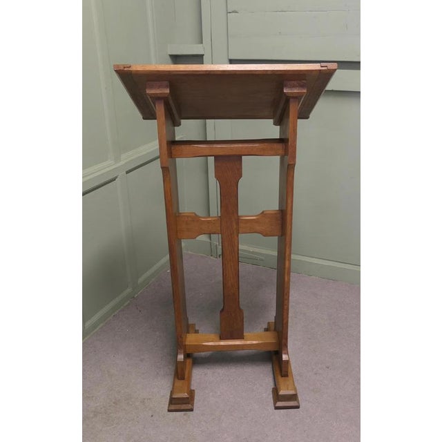 Wood Arts and Crafts Golden Oak Podium for Restaurant Reception Greeter For Sale - Image 7 of 8