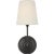 Visual Comfort Thomas O'Brien for Visual Comfort Signature Vendome 16" Cordless Single Sconce in Bronze with Linen Shade For Sale - Image 4 of 12