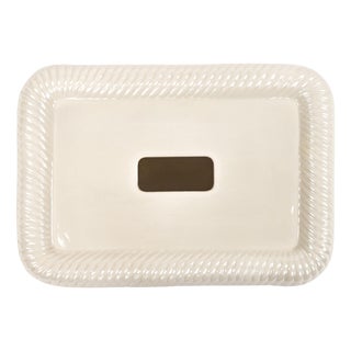 Mid-Century Ceramic and Brass Serving Tray attributed to Tommaso Barbi, Italyy, 1970s For Sale