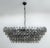 Fabio Ltd 21st Oval Smoky Murano Poliedri Chandelier by Fabio LTD For Sale - Image 4 of 7
