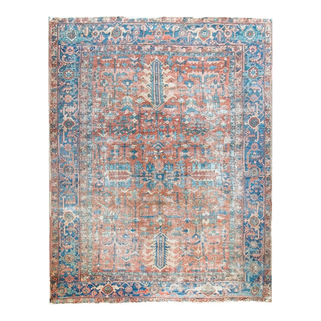 Early 20th Century Persian Heriz Rug For Sale