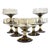 Tawny Mid-Century Champagne Coupes- Set of Eight For Sale