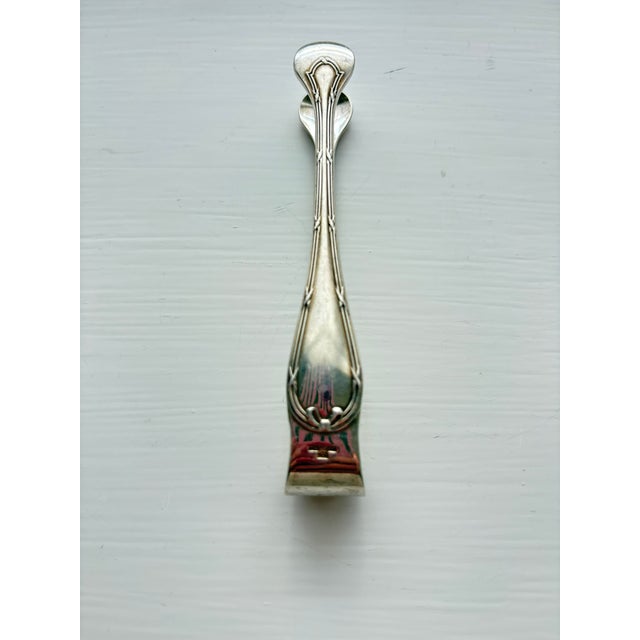 Christofle Rubans Silver-Plated Sugar Tongs, France C. 1926 For Sale In Atlanta - Image 6 of 8