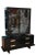 Vintage Rare Grosfeld House Modernist Black Lacquered Over Wood, Brass and Glass Cabinet, 1940's For Sale - Image 13 of 13