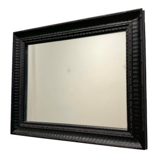 Ebony Wood Framed Mirror Ready to Hang For Sale