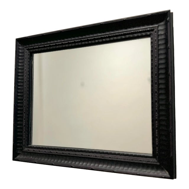 Small Ebonized Wood Mirror -Ready to Hang For Sale