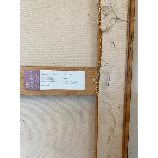 White Abstract Painting by Larry G Hurst Third Triangle 1975 Large Scale, Framed For Sale - Image 8 of 8