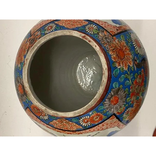 Late 19th Century 19th Century Large Japanese Imari Ginger Jars- Set of 2 For Sale - Image 5 of 12