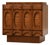 1970s Refinished Walnut Brutalist Nightstand For Sale