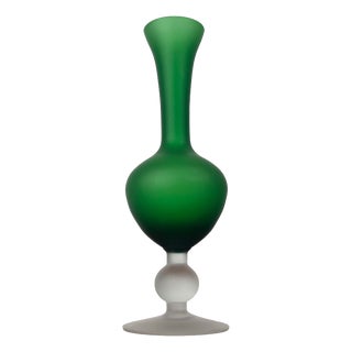Italian Satinato Series Glass Vase attributed to Carlo Moretti, 1970s For Sale