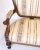 Wood Antique Klunke Style 3-Seater Sofa in in Walnut and Striped Upholstery, 1890s For Sale - Image 7 of 13