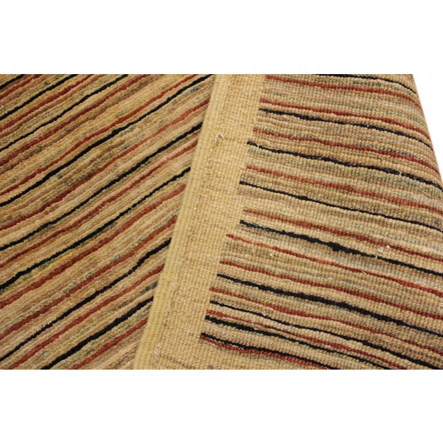 Beige Shabby Chic Gabbeh Beige/Rust Wool Rug - 3'0'' X 4'9'' For Sale - Image 8 of 10