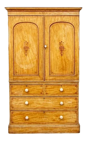 19th Century Gainsford & Co London Linen Press on Chest