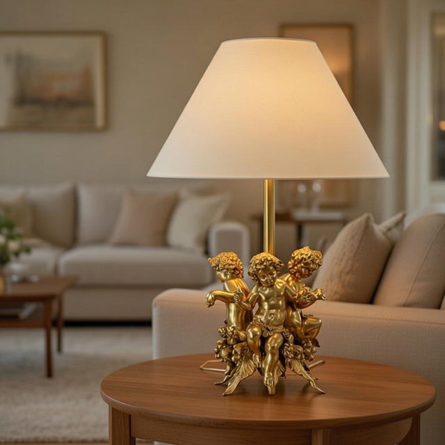 Bronze Bacchus Putti Table Lamp, 1900s For Sale - Image 4 of 15