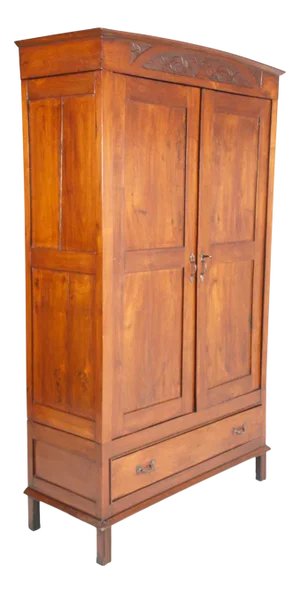 Italian Art Nouveau Hand-Carved Cherrywood Wardrobe by Dini & Puccini, 1890s