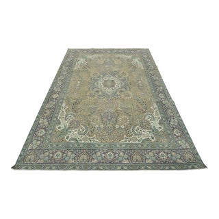 Vintage Oriental Rug 9’10” X 12’10” Pink Wool Traditional Hand-Knotted Carpet For Sale