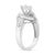 Haus of Brilliance 14K White Gold 1 1/4 Cttw Pie, Baguette and Princess cut Diamond Marquise Shape Engagement Cocktail Ring (H-I Color, SI2-I1 Clarity) For Sale - Image 4 of 6