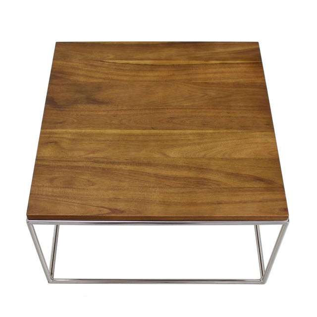 Solid Stainless Steel Chrome Cube Nesting End Side Step Occasional Tables Set For Sale - Image 10 of 10