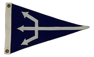 Framed Nautical Flag with Poseidon's Trident
