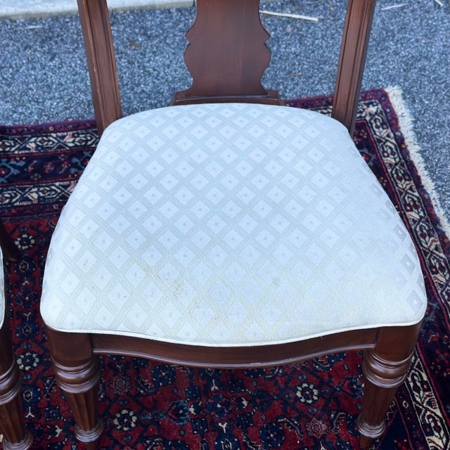 Pair of Pennsylvania House Cherry Cortland Manor Dining Side Chairs a more contemporary take on a traditional splat back...
