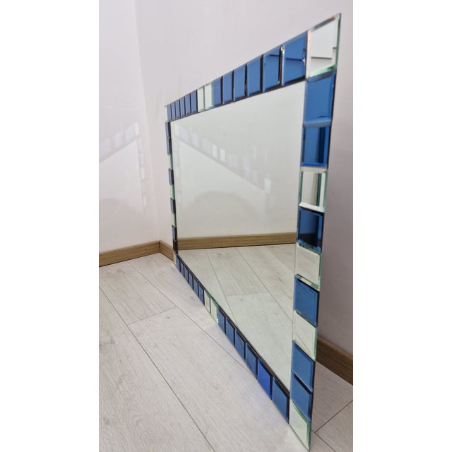 1990s Mirror with Finely Ground 2-Tone Gems, 1990s For Sale - Image 5 of 11