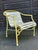 Mid-Century Modern Vintage MCM Yellow Aluminum Patio Chairs Set of 4 White Vinyl Strap Retro For Sale - Image 3 of 8