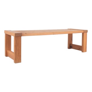 Swedish Pine Bench by Nils Troed for Glas Mäster, 1960s For Sale
